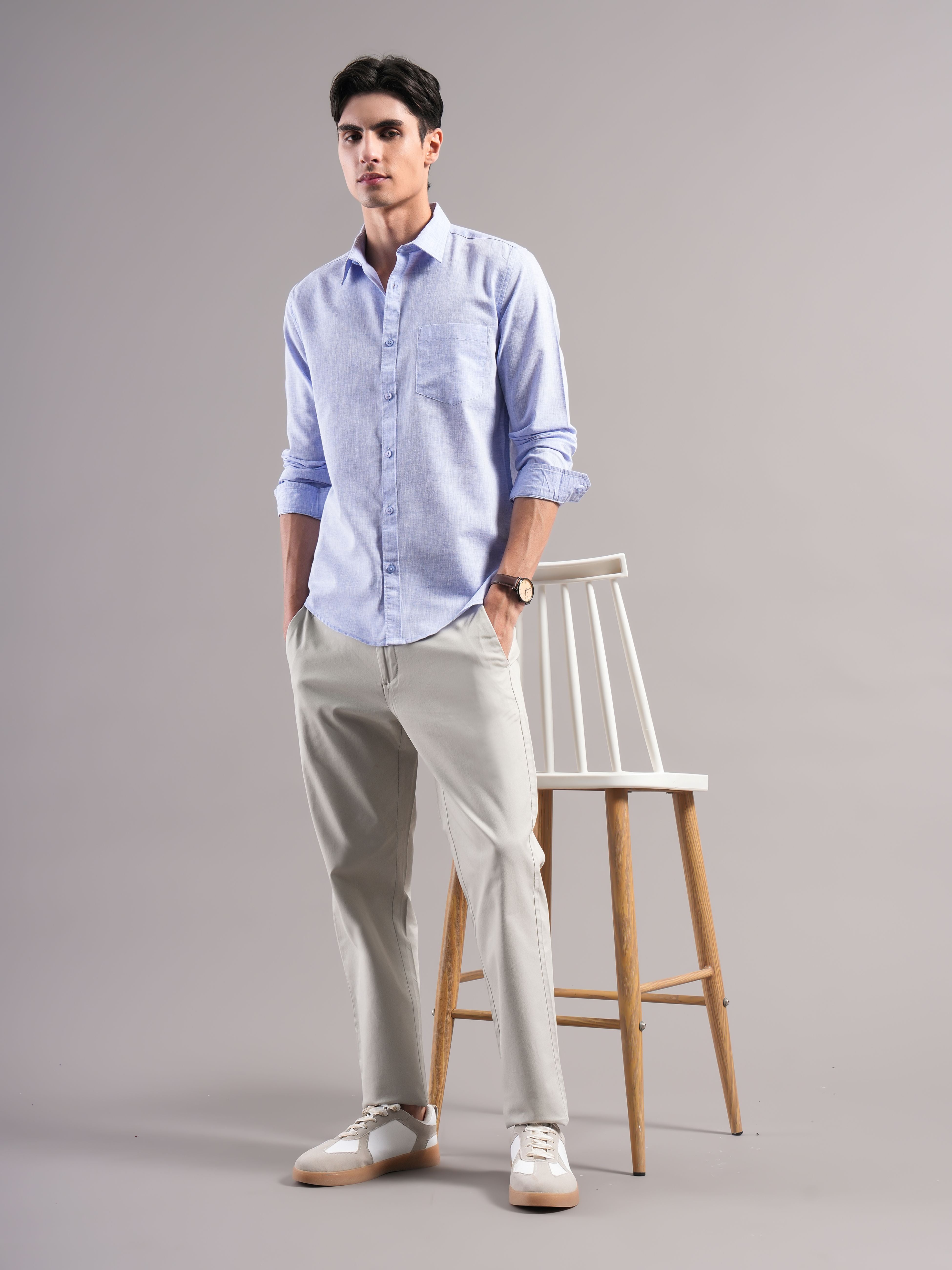 Men Smart Slim Fit Casual Shirt