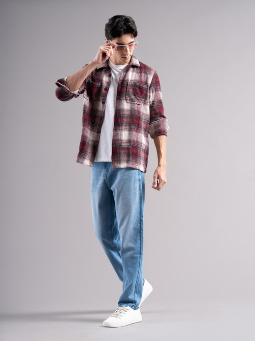 Men Smart Slim Fit Mid-Rise Light Fade Jeans
