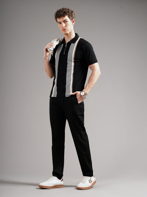 Men Tailored Low-Rise Chinos Trousers