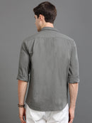 Men Smart Cotton Linen Slim Fit Shirt