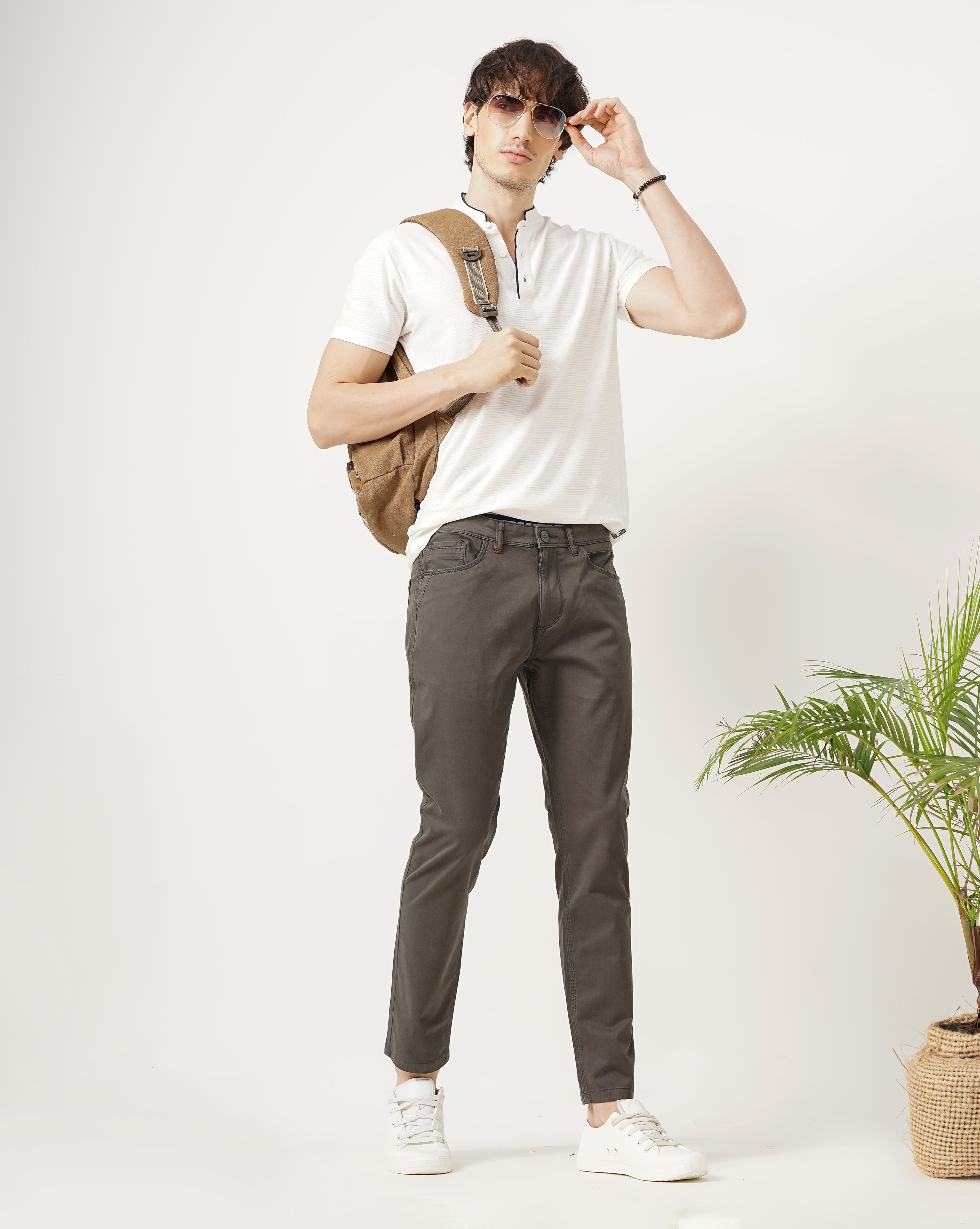 MEN'S ANKLE FIT CASUAL CHINOS