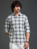Men's Mellange Twill Checks Shirt
