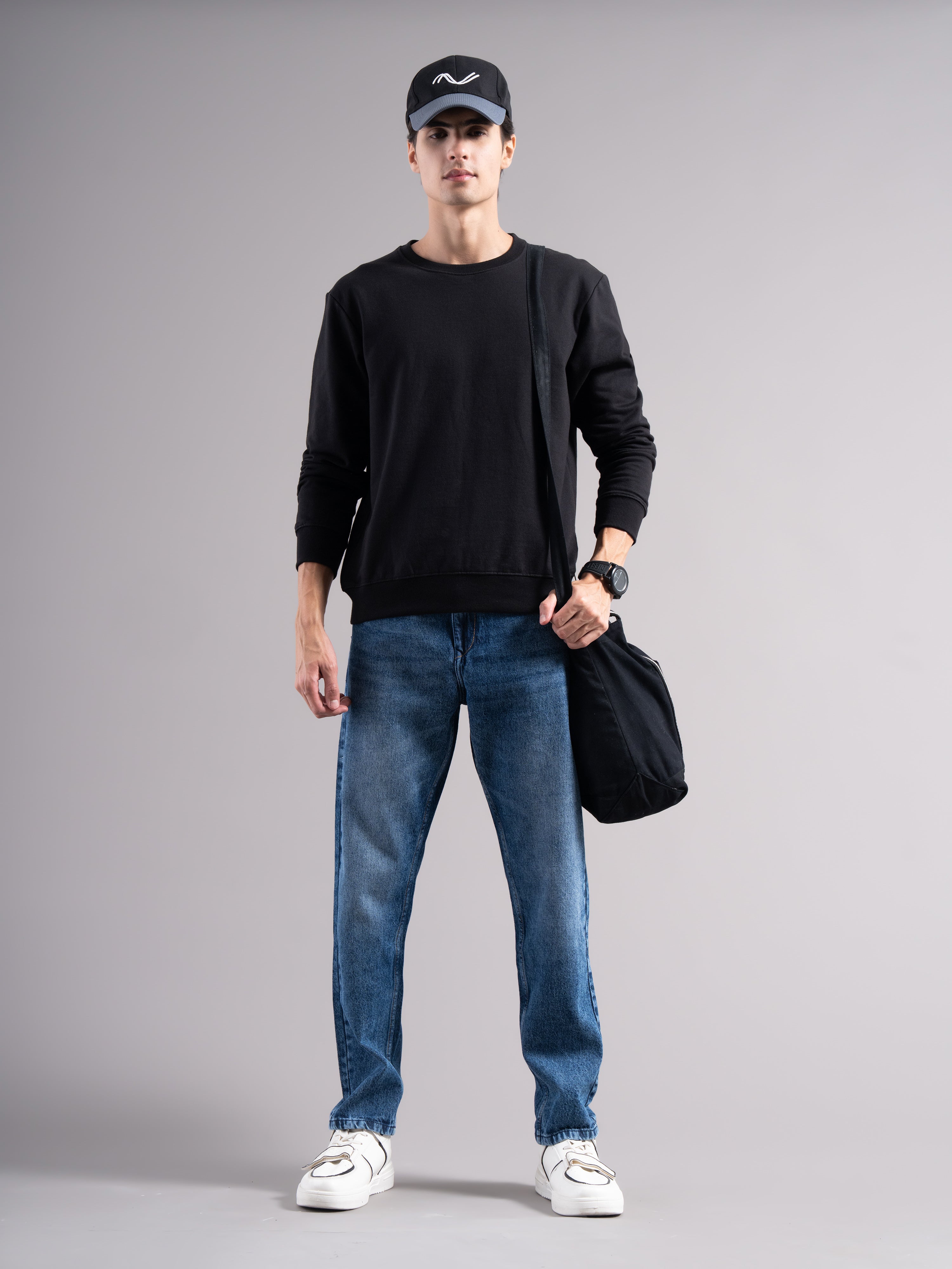 Men Smart Slim Fit Mid-Rise Light Fade Jeans