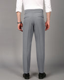 Men Smart Slim Fit Pleated Trousers