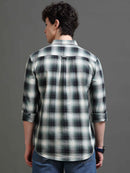 Men Smart Slim Fit Tartan Checks Checked Casual Shirt