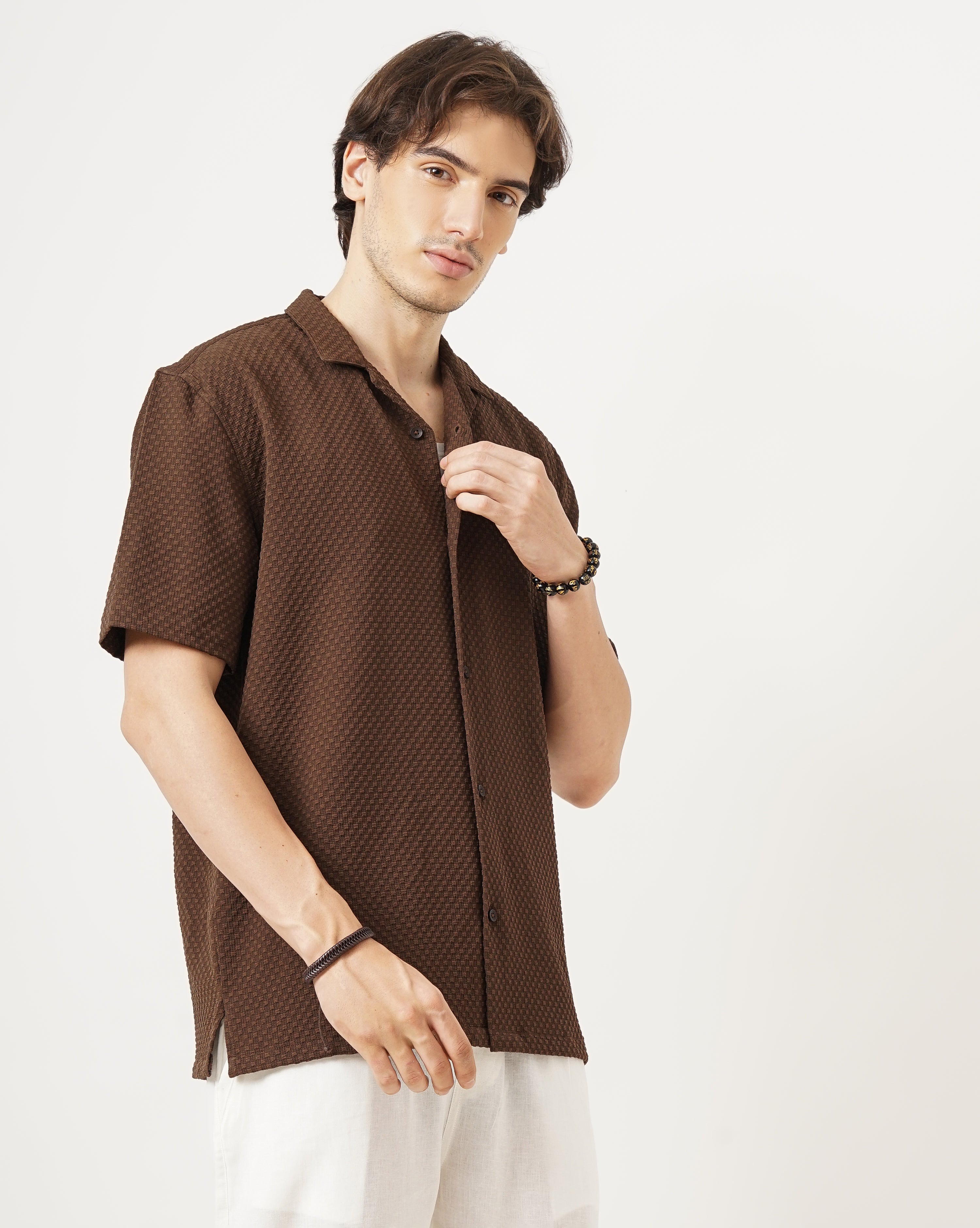 MEN'S SELF DESIGN SHIRT