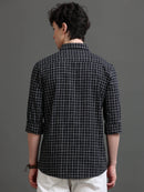 Men Smart Slim Fit Checked Casual Shirt