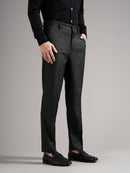 Men Tailored Straight Fit Low-Rise Trousers