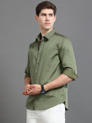 Men Satin Slim Fit Shirt