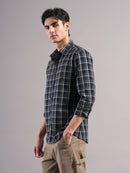 Men Smart Slim Fit Tartan Checks Checked Casual Shirt
