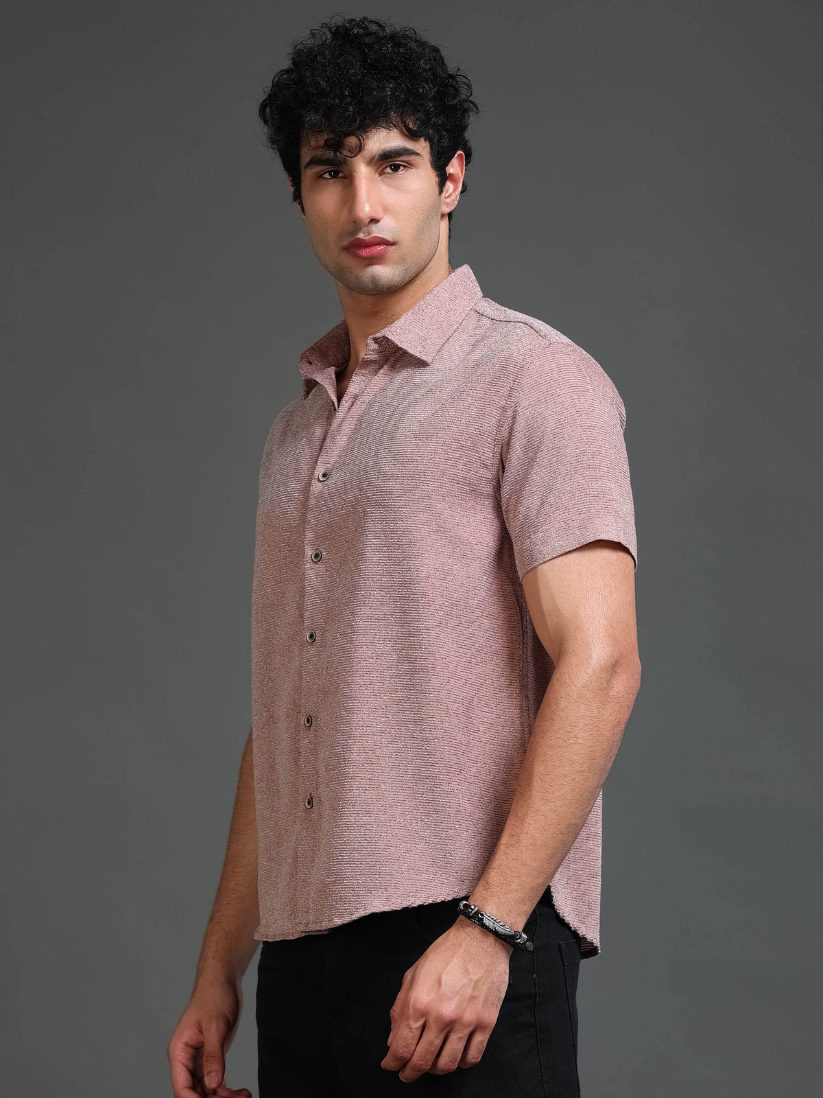 Men's Textured Solid Shirt