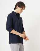 MEN'S SELF DESIGN REGULAR FIT SHIRT