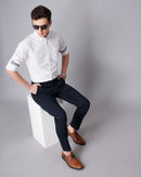 Slim Fit Flat-Front Trousers