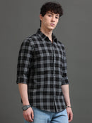 Men Smart Slim Fit Tartan Checks Checked Casual Shirt