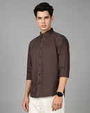 Smart Slim Fit Spread Collar Cotton Casual Shirt
