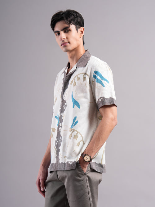 Men Smart Floral Printed Casual Shirt