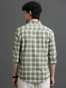 Men Smart Slim Fit Checked Casual Shirt