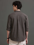 Men Smart Slim Fit Tartan Checks Checked Casual Shirt