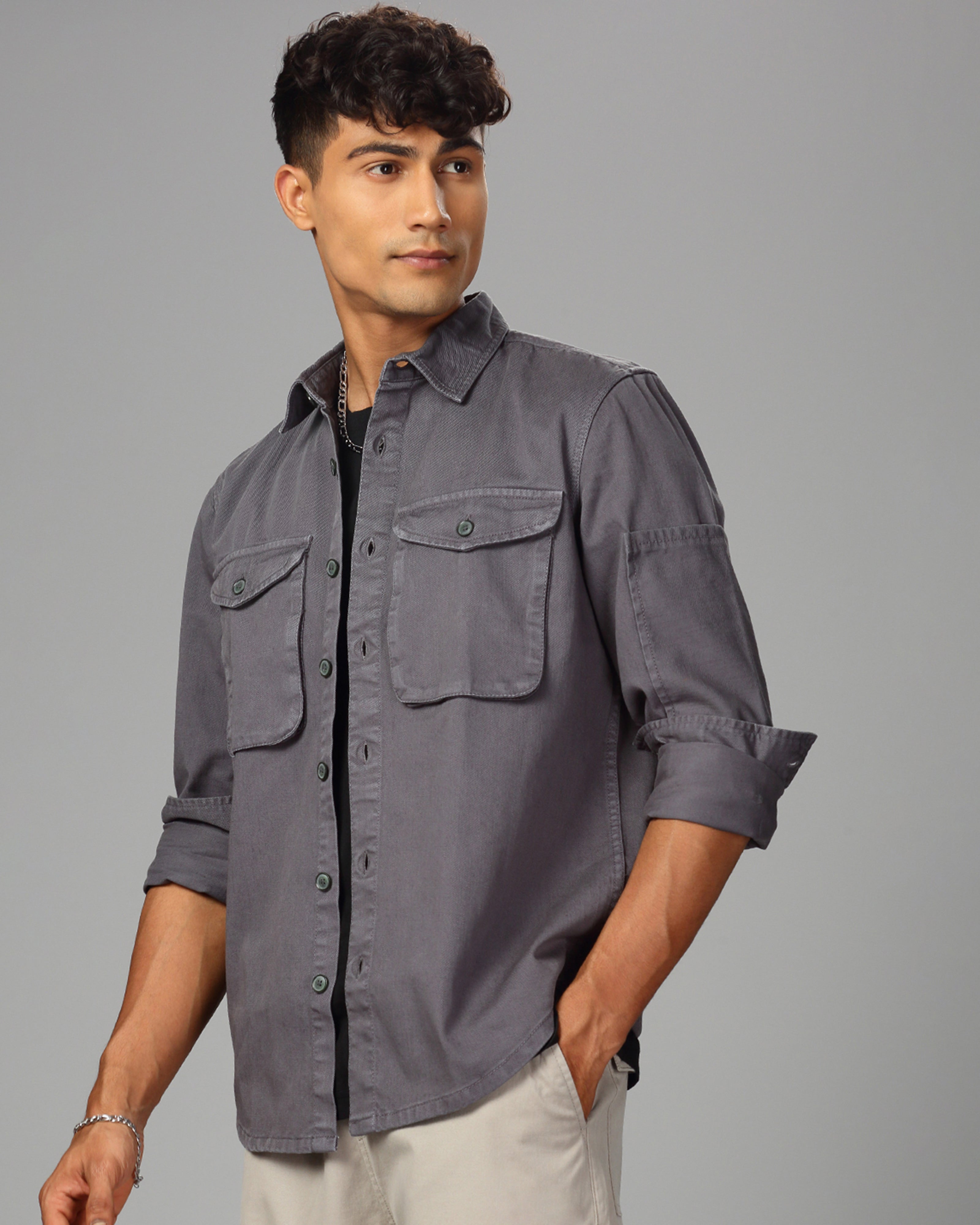 MEN OVERSHIRT FIT SHACKET
