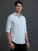 Men's Slub Slim Fit Solid Shirt