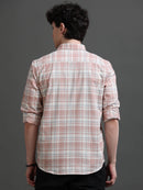 Men Smart Slim Fit Tartan Checks Checked Casual Shirt