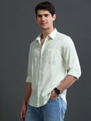 Men's Slub Slim Fit Solid Shirt