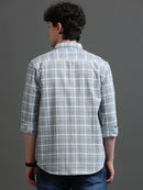 Men Smart Slim Fit Checked Casual Shirt