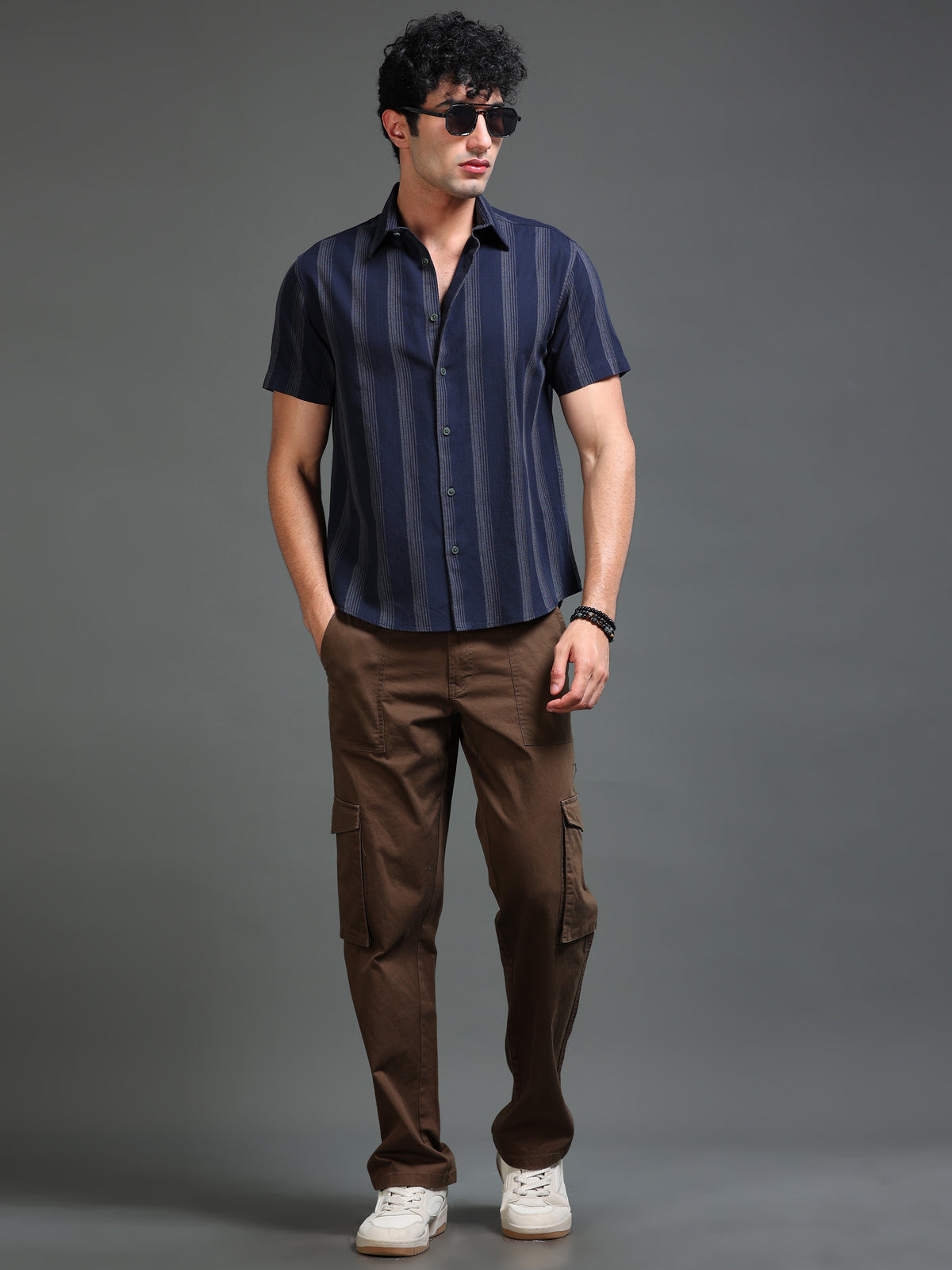Men's Melange Twill Stripes Shirt