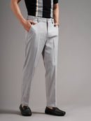 Men Tailored Straight Fit Low-Rise Trousers