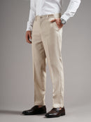 Men Tailored Straight Fit Low-Rise Trousers
