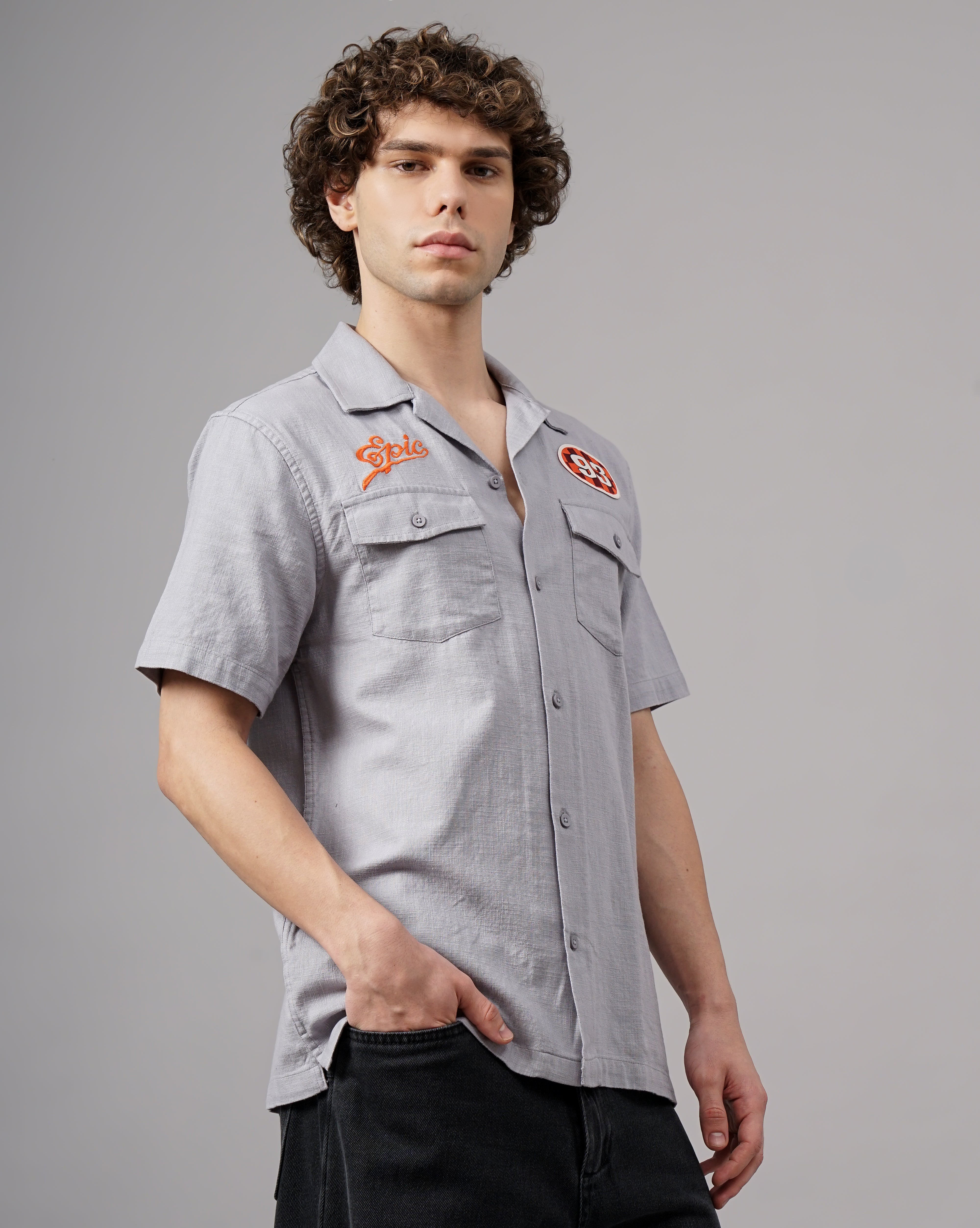 Embroidery Relaxed Fit Shirt