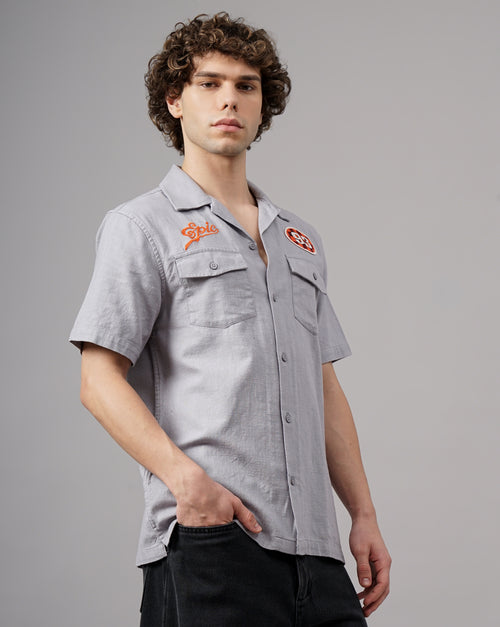 Embroidery Relaxed Fit Shirt