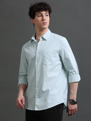 Men Smart Slim Fit Striped Casual Shirt