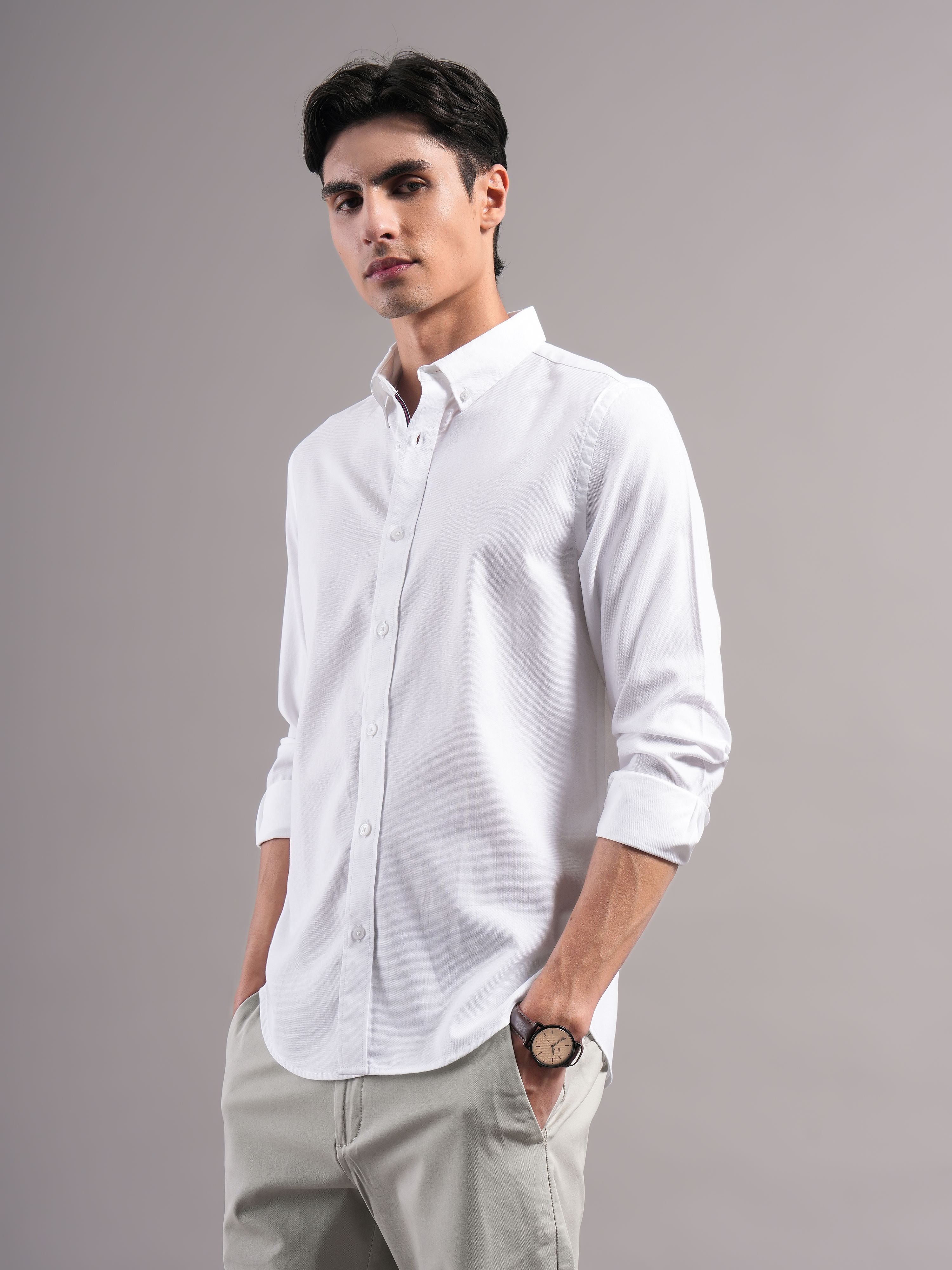 Men Smart Slim Fit Casual Shirt