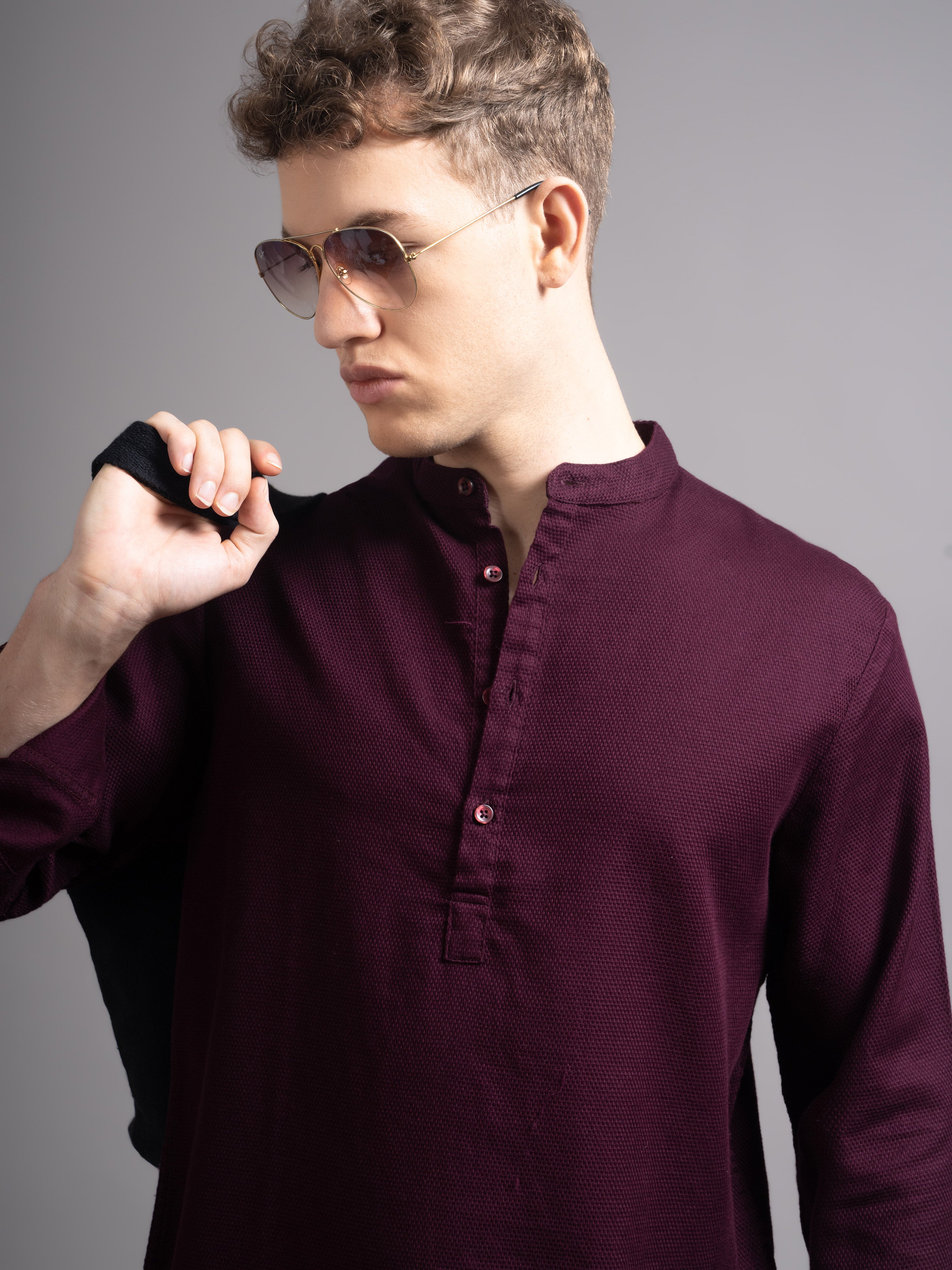 Men's Dobby Kurta Shirt