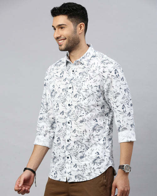 Men Standard Slim Fit Floral Opaque Printed Casual Shirt