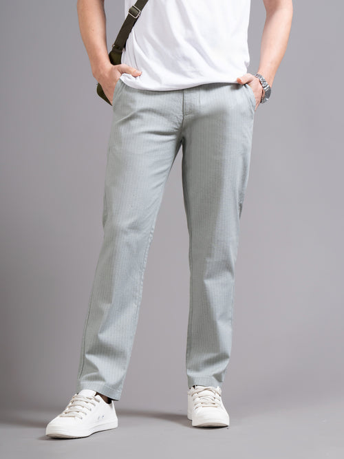 Men Smart Slim Fit Low-Rise Cotton Chinos
