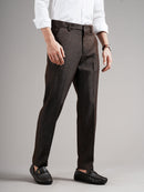 Men Tailored Straight Fit Low-Rise Trousers