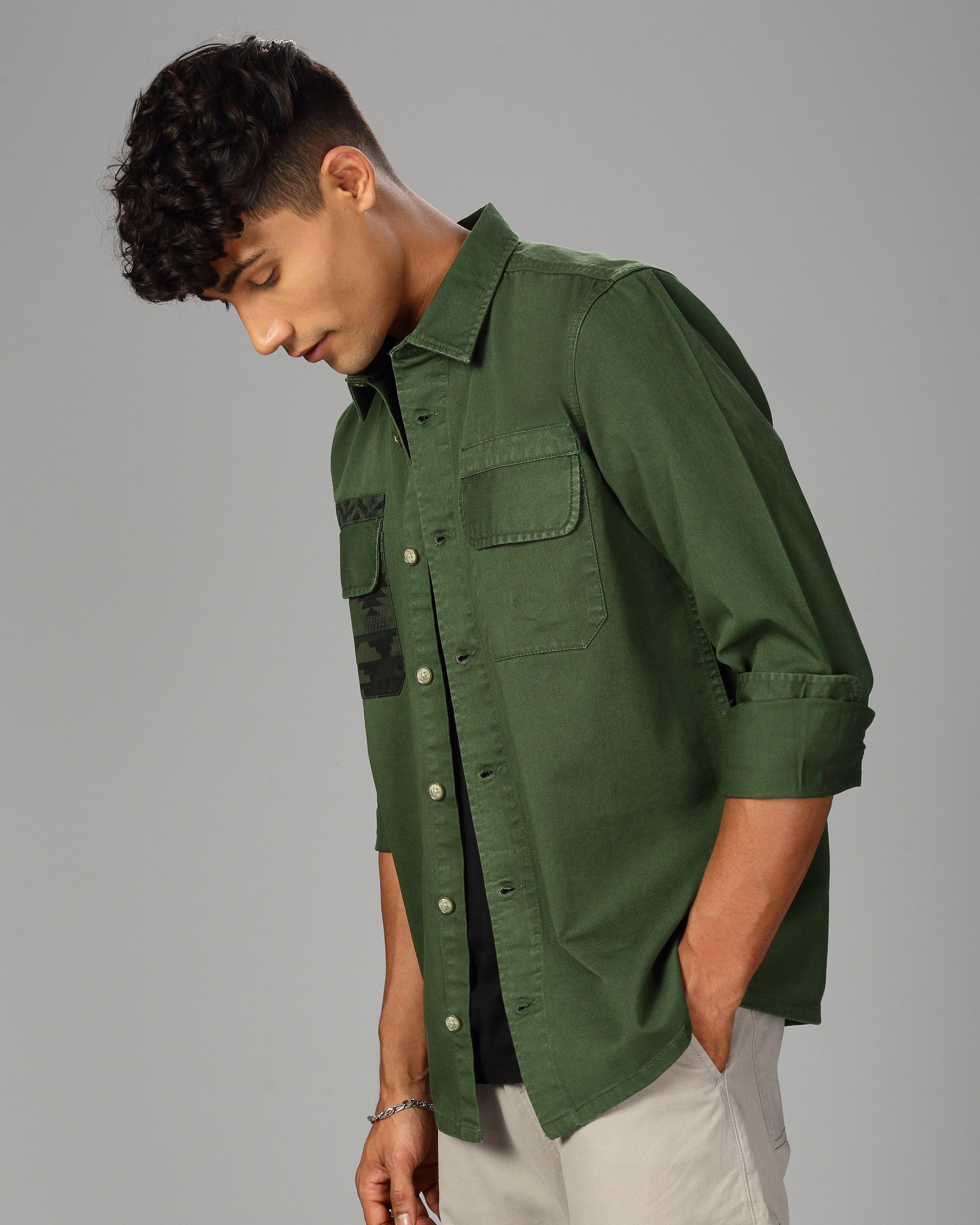 MEN OVERSHIRT FIT SHACKET