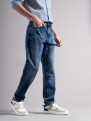 Men Smart Slim Fit Mid-Rise Light Fade Jeans