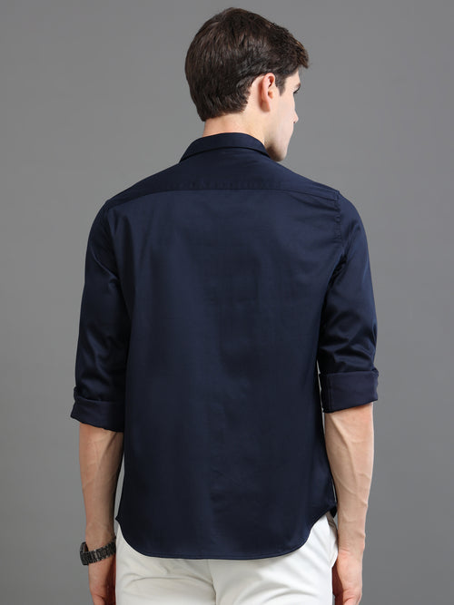 Men Satin Slim Fit Shirt