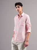 Men Smart Slim Fit Striped Casual Shirt