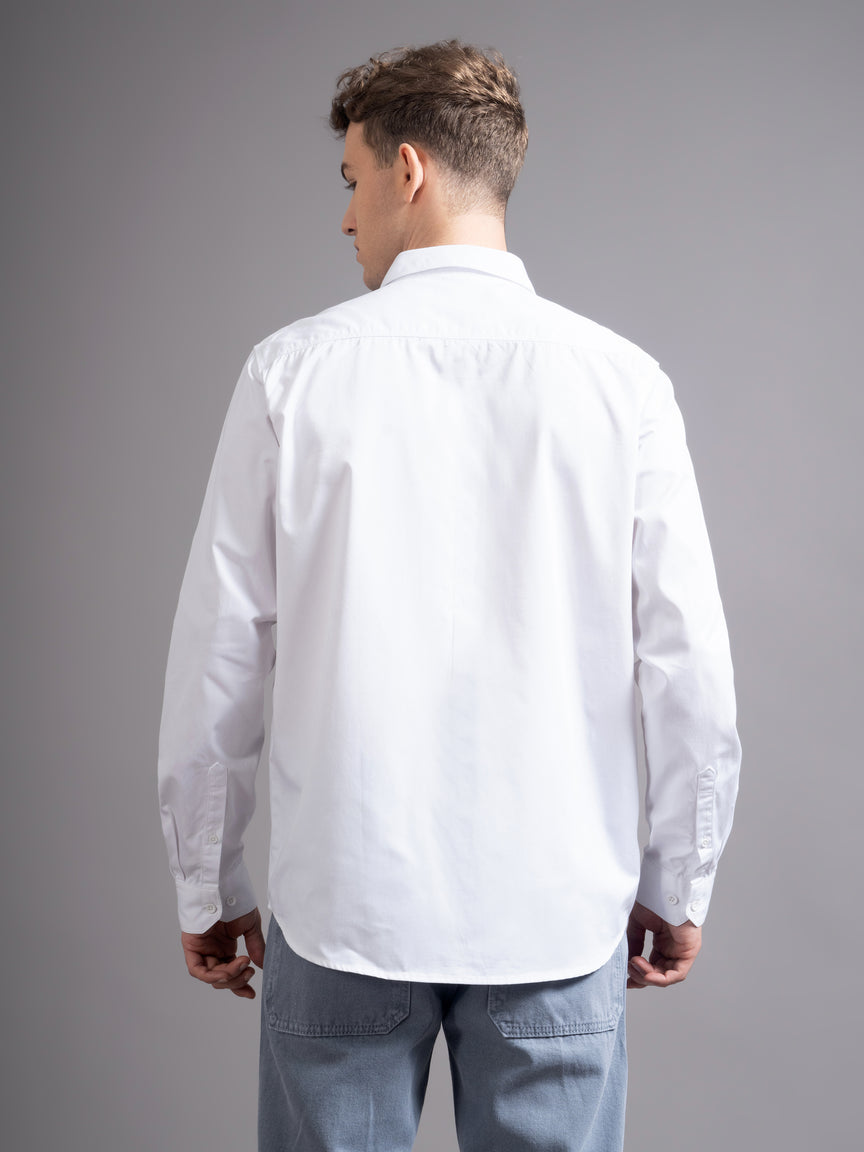 Men's Plus Size Twill Solid Shirt