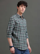 Men Smart Slim Fit Tartan Checks Checked Casual Shirt