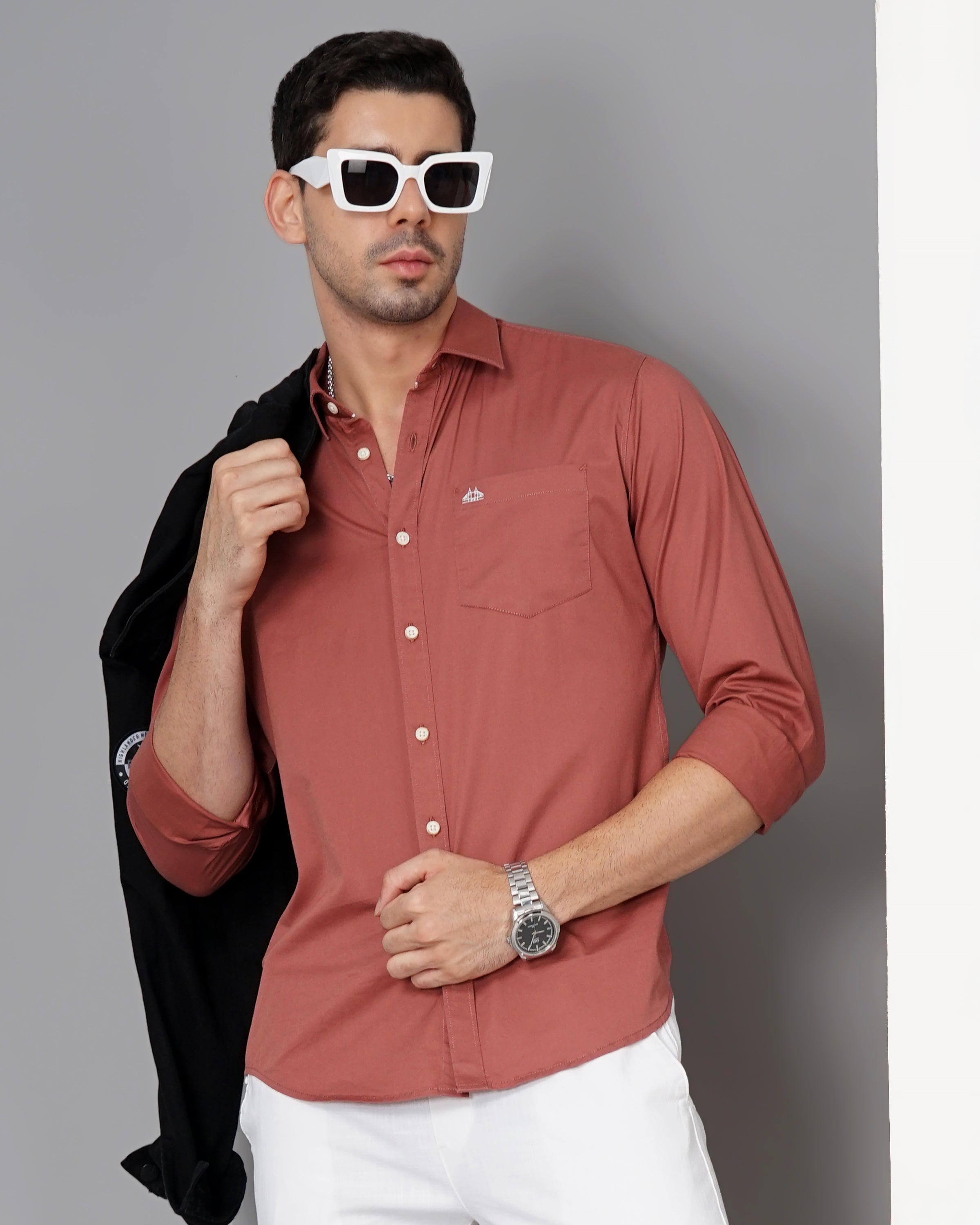 Men's Solid Casual Shirt