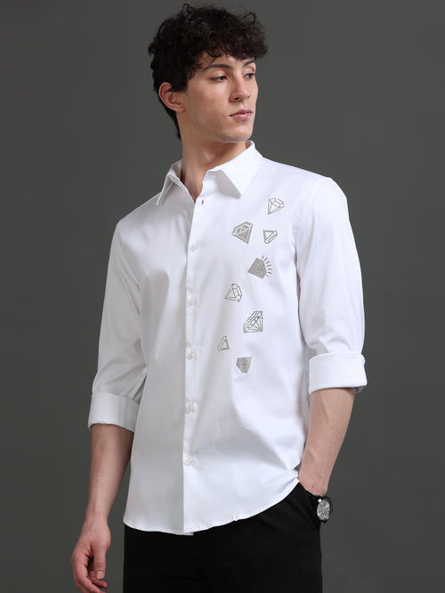 Men Smart Slim Fit Printed Casual Shirt