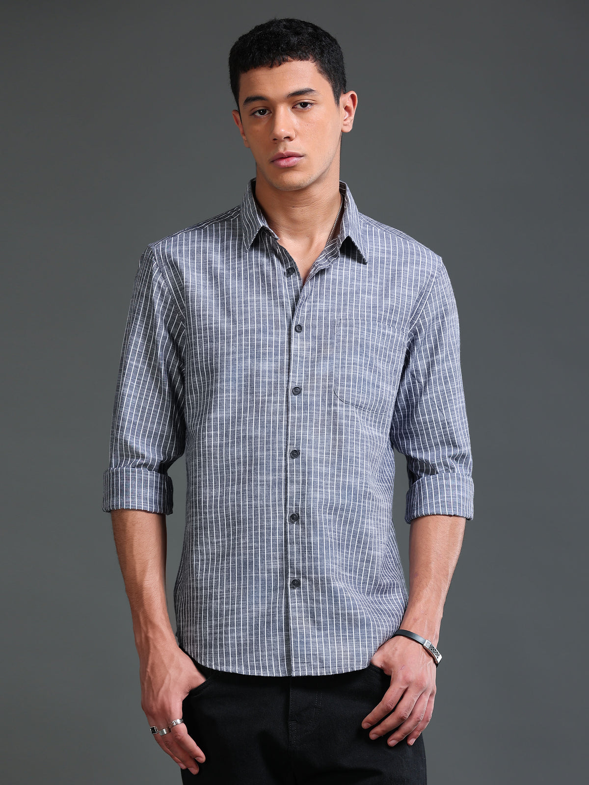 Men Stripes Shirts