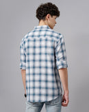 Moklino  Checks Slimfit  Cotton Casual Shirt