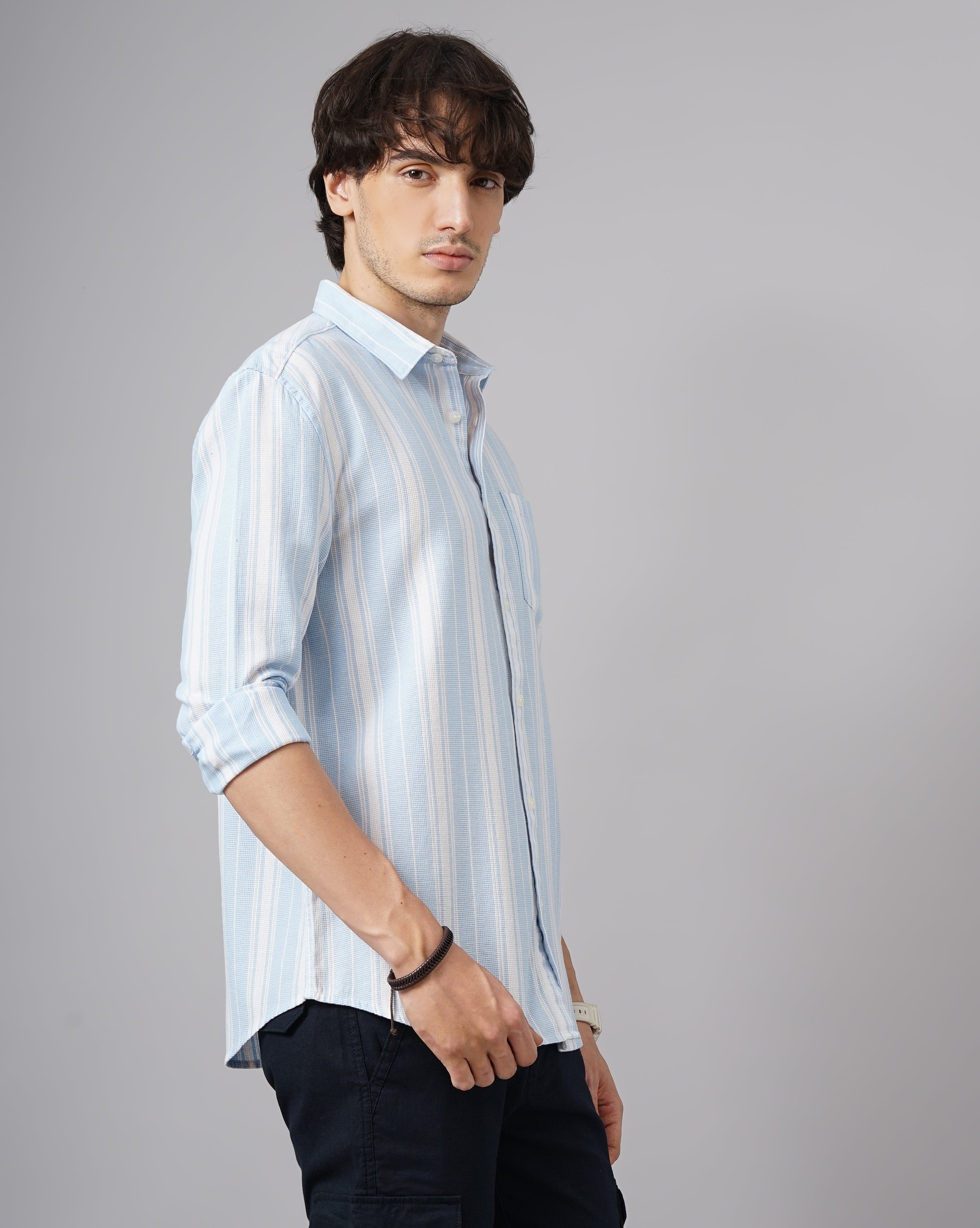 MEN'S REGULAR FIT STRIPES SHIRT