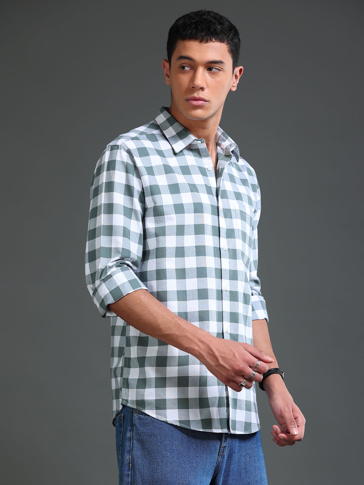 Men Premium Oxford Checks Shirt